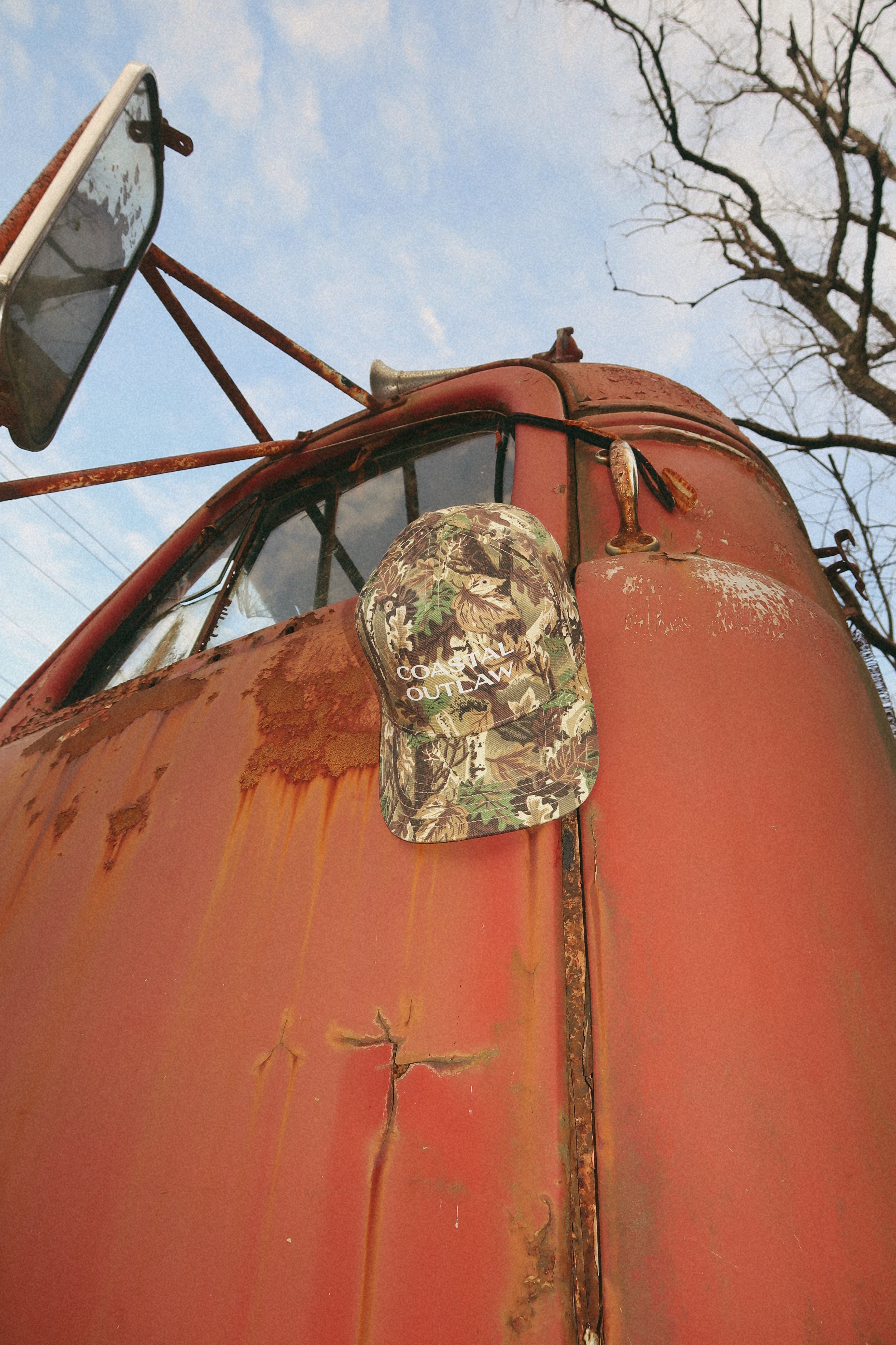 stick and leaf camo hat