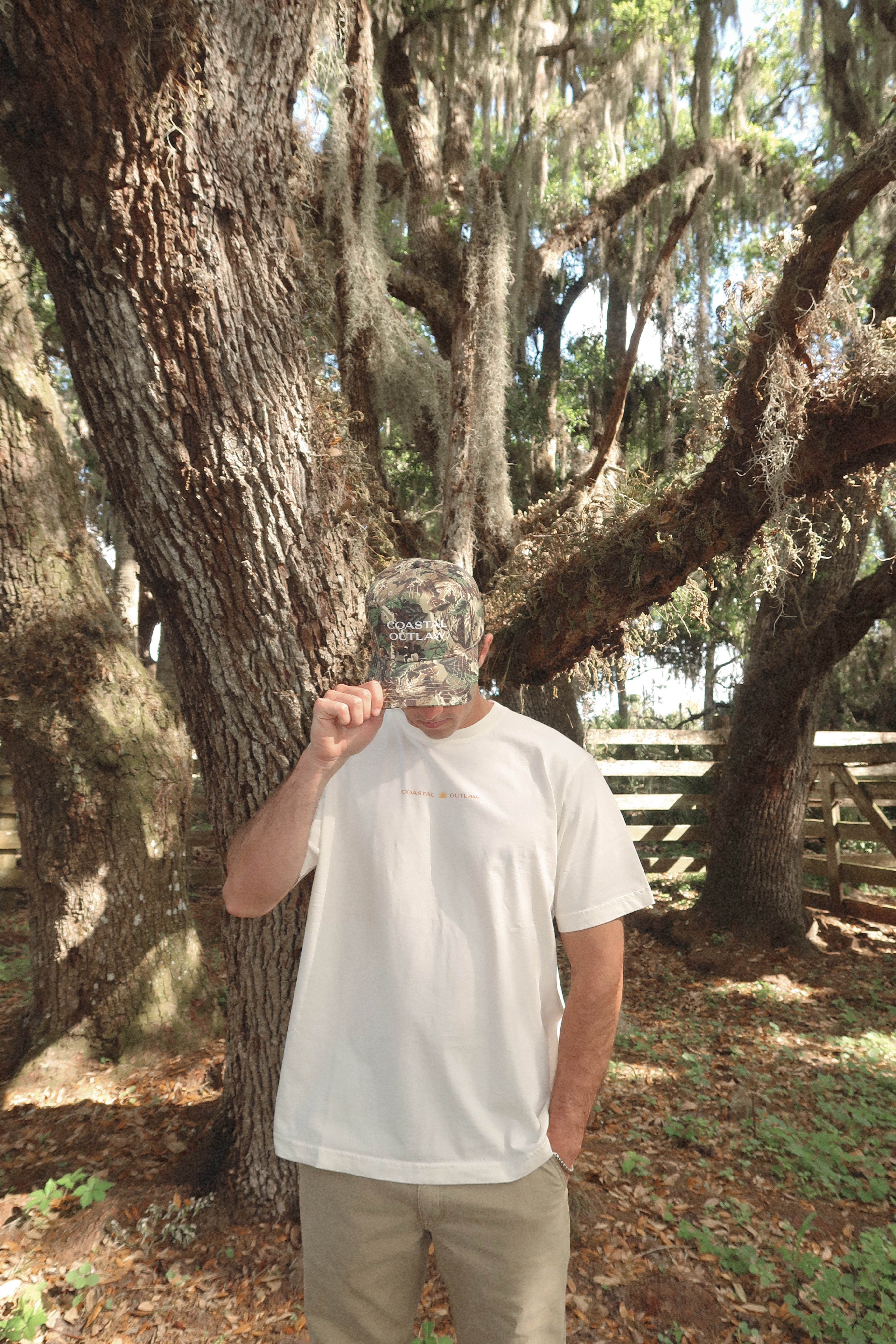 stick and leaf camo hat