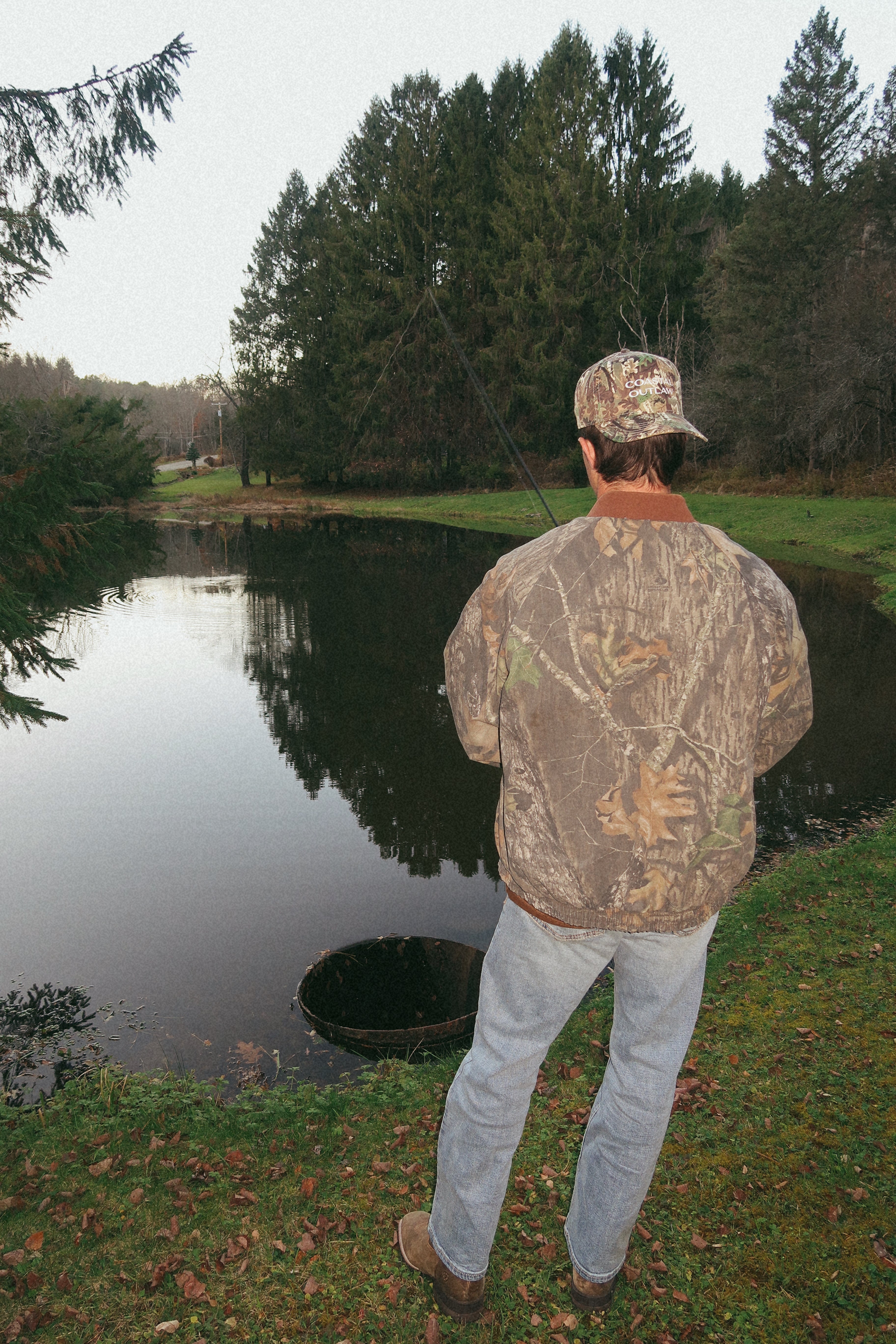 stick and leaf camo hat